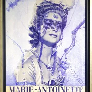 Portrait artistique de Marie-Antoinette en couleurs violet.