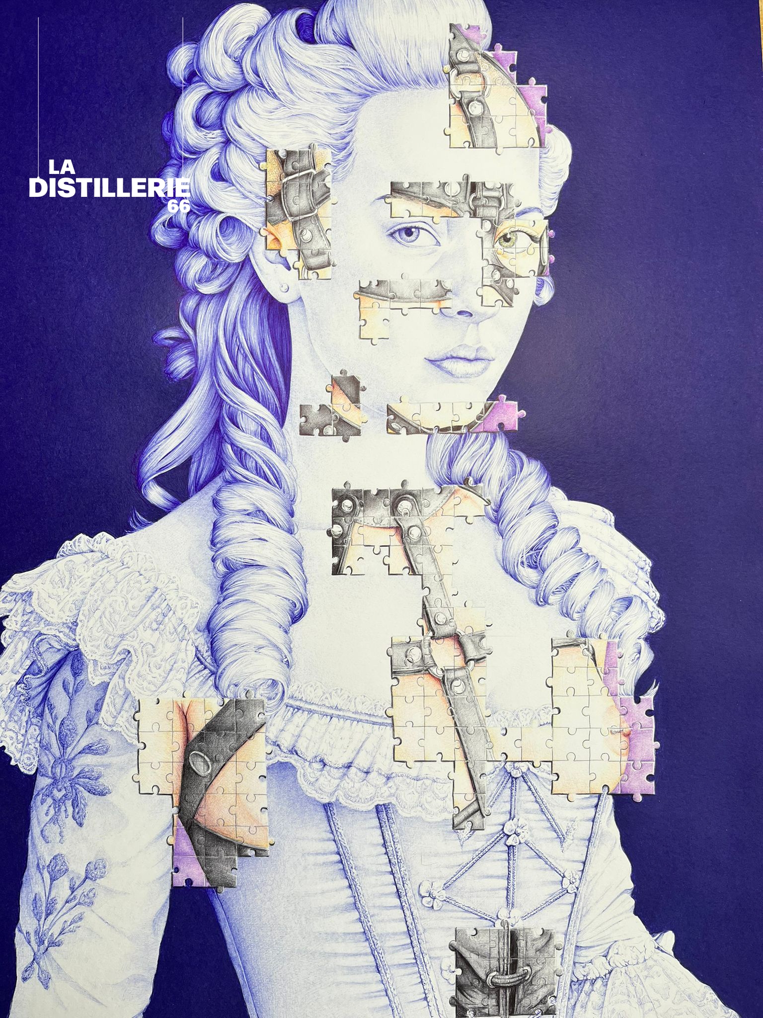 affirmée-Beus-oeuvre-stylo-bic-2.jpg Œuvre contemporaine – Peinture sculpture originale – La Distillerie 66